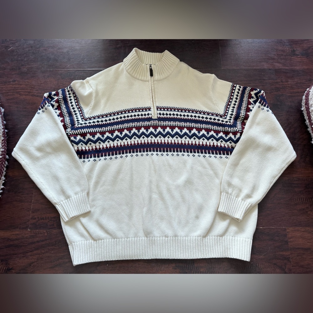 IZOD Men’s 2XB Half-Zip Nordic Sweater